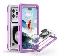 YIMONA IPX8 Waterproof Phone Pouch Case - 6.9" Dry Bag for Swimming Dry Bag with Lanyard Purple