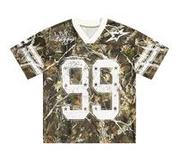 Yimoon Mens Jersey Shirts Oversized Number Graphic Tees Short Sleeve Mesh Tshirts Vintage 90s Y2k Streetwear Tops, Camo, XL