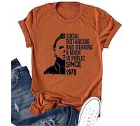 Yimoya Pumpkin Halloween 1978 T Shirt Womens Vintage Horror Movie Michael Myers Graphic Tees