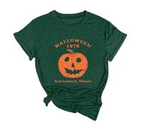 Yimoya Pumpkin Halloween 1978 T Shirt Womens Vintage Horror Movie Michael Myers Graphic Tees