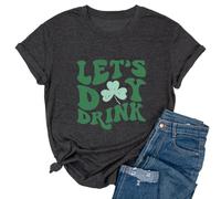 Yimoya St Patricks Day Shirt Women Irish Slainte Shirts Everybody in The Pub T Shirts Lucky Shirts