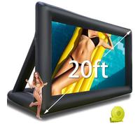 Yimukaka 20ft Inflatable Movie Screen,Front and Rear Projection Screen,No Seam,Great for Movie Nights, Pool Parties, Backyards Party