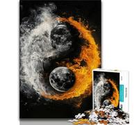 Yin And Yang 1000 Piece Jigsaw Puzzle for Adults And Teenagers,Educational Toy Funny Family Games Unique Home Decor (38x26cm)