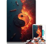 Yin And Yang 1000 Piece Jigsaw Puzzle for Adults Teens,Stress Reliever Difficult Challenge Unique Home Decor And Gifts (38x26cm)