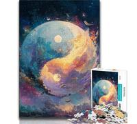 Yin And Yang 1000 Piece Jigsaw Puzzles,Educational Game Challenge Toy Wall Decoration Unique Birthday And Xmas Gifts 50x75cm
