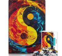 Yin And Yang 1000 Piece Jigsaw Puzzles for Adults Gifts,Help The Brain Exercise Addictive Toys to Cultivate Patience Great Gift 38x26cm