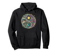Yin and Yang Balance. Tai Chi, Qi Gong, Reiki Flow, Colorful Pullover Hoodie