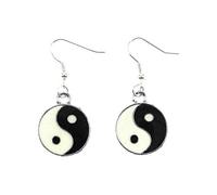 Yin And Yang Earrings Ying & Yang Enamelled Miniblings Black White
