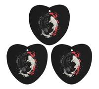 Yin And Yang Fish 3 PCS Car Air Freshener Hanging Aromatherapy Tablets Automotive Ornament for Auto Room Bathroom Bedside Love form