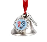 Yin And Yang Japanese Dragons Christmas Bell Decorations Ornaments Xmas Tree Hanging Pendant Indoor Outdoor Souvenir Gifts