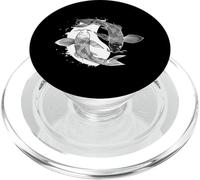 Yin And Yang Kai Fish Black And White Fishermen Fisher Gift PopSockets PopGrip for MagSafe