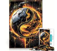 Yin And Yang Kintsugi Adult Jigsaw1000 Pieces Mental Recall Game High Accuracy Cutting Craft Quiet Time Mind Exercise at Home (50x75cm)