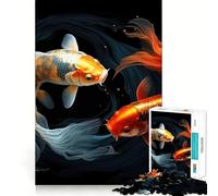 Yin And Yang Koi Fish Jigsaw Puzzle1000 Pieces Brain Boosting Play Zero Gap Cozy Indoor Entertainment for All (38x52cm)