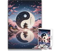 Yin And Yang Landscapes Adult Jigsaw Puzzles1000 Pieces Fun Brain Training Learning Game Great Unique Surprise Present Size 50x75cm