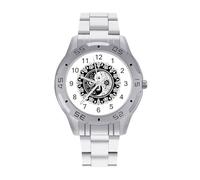 Yin and Yang Mandala Buddhism Quartz Wrist Watch Stainless Steel Watches for Men Women Easy to Read