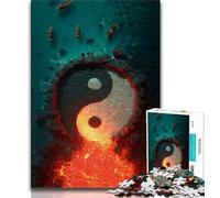 Yin And Yang Puzzles 1000 Pieces for Teenagers,Educational Games Home Decoration Deal As Gifts for The Whole Family (50x75cm)