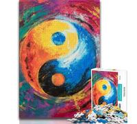 Yin And Yang Puzzles for Adults And Teenagers,Challenging To Complete But Fun And Humorous Birthday Present,Gifts,Wall Art (75x50cm)