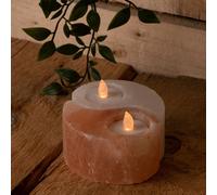 Yin and Yang Rock Salt Double Tea Light Holder