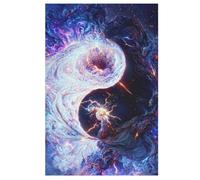 Yin And Yang Space Wooden Jigsaw Puzzles, 1000 Piece Puzzle Board Game, Best Gift for Adults And Kids, Family Game, （78×53cm）