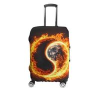 Yin and Yang Sun & Moon Luggage Cover Elastic Suitcase Protectors Anti-Scratch Fits 18-32 Inch Case