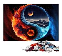 Yin And Yang Taiji 1000 Pieces Puzzle Gifts Impossible Jigsaw Puzzles for Adults Interactive Family Game DIY Home Decor Brain Challenge Gift 1000 PCS(75x50cm)