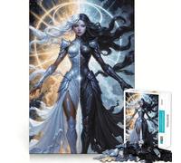 Yin And Yang Warrior Woman Jigsaw for Adults1000 Pieces Mind Boost Game Seamless Fit Precise Pieces Relaxing Indoor Group Activity (50x75cm)