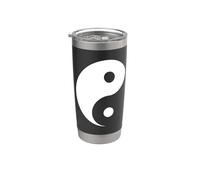 Yin and Yang - White Negative Space Design Stainless Steel Insulated Tumbler