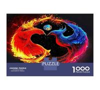 Yin-yang 100% Recycled Cardboard Fiery Yin Yang Dragons 1000Pc Puzzle Adults Unique Classic Educational Games Brainteasing 38x26cm/1000pcs