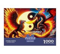Yin-yang 1000 Piece Jigsaw Puzzle for Adults - Balance SymbolIncludes Whimsies, Premium Quality, Gift, DIY Wall Decor, 'What Happens Next' 70x50cm/1000pcs