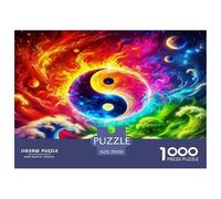Yin-yang 1000 Piece Jigsaw Puzzle for Adults - Recycled Paper Yin-yang Elements Vibrant Artistic Fun Present & Activity for Home Great Gift Idea70x50cm/1000pcs