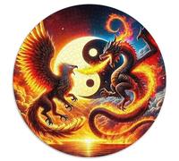 Yin-yang 1000 Piece Jigsaw Puzzle for Adults Tai Chi Brainteasing Jigsaws Educational Games Fun Present & Activity 1000pcs (67.5x67.5cm)