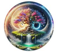 Yin-yang 1000 Piece Jigsaw Puzzle for Adults Tai Chi Colourful Jigsaws Challenge Games Creativity & Gift Giving 1000pcs (67.5x67.5cm)