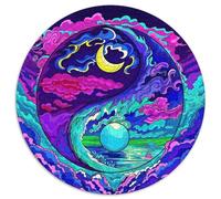 Yin-yang 1000 Piece Jigsaw Puzzle for Adults Tai Chi Colourful Jigsaws Challenge Games Great Gift 1000pcs (67.5x67.5cm)
