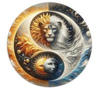 Yin-yang 1000 Piece Jigsaw Puzzle for Adults Tai Chi Colourful Jigsaws Educational Games Creativity & Gift Giving 1000pcs (67.5x67.5cm)