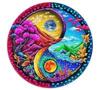 Yin-yang 1000 Piece Jigsaw Puzzle for Adults Tai Chi Colourful Jigsaws Educational Games Creativity & Gift Giving 1000pcs (67.5x67.5cm)