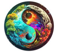 Yin-yang 1000 Piece Jigsaw Puzzle for Kids And Adults Tai Chi Brainteasing Jigsaws Educational Games Fun Present & Activity 1000pcs (67.5x67.5cm)