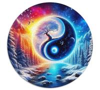 Yin-yang 1000 Piece Jigsaw Puzzle for Women, Men Tai Chi Brainteasing Jigsaws Educational Games Fun Present & Activity 1000pcs (67.5x67.5cm)