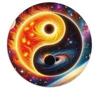 Yin-yang 1000 Piece Jigsaw Puzzle for Women, Men Tai Chi Challenging Puzzles Challenge Games Fun Present & Activity 1000pcs (67.5x67.5cm)