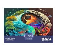 Yin-yang 1000 Piece Jigsaw Puzzles Fun Challenging Modern Tai Chi for Family Activity Game Creativity & Gift Giving for Adults And Kids Age 52x38cm/1000pcs
