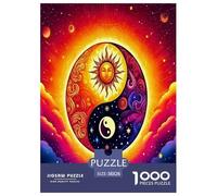 Yin-yang 1000 Piece Jigsaw Puzzles Fun Challenging Modern Yin-Yang's Harmonious Duality Classic Educational Games Creativity & Gift Giving for Adults And Kids Age 38x26cm/1000pcs