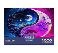 Yin-yang 1000 Piece Jigsaw Puzzles Fun Challenging Modern Yin-Yang's Harmonious Duality Classic Educational Games Beautiful Decoration Suitable for Children & People Aged 14+ 70x50cm/1000pcs