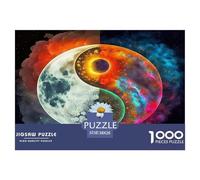 Yin-yang 1000 Piece Jigsaw Puzzles Fun Challenging Modern Yin-Yang's Harmonious Duality Educational Game Creativity & Gift Giving For Children And Adults Aged 14 And Over 38x26cm/1000pcs