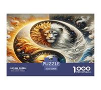 Yin-yang 1000 Piece Jigsaw Puzzles Fun Challenging Modern Yin-Yang's Harmonious Duality Educational Game Creativity & Gift Giving For Children And Adults Aged 14 And Over 52x38cm/1000pcs