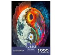 Yin-yang 1000 Piece Jigsaw Puzzles Fun Challenging Modern Yin-Yang's Harmonious Duality Educational Game for The Whole Gifts Suitable for Children & People Aged 14+ 70x50cm/1000pcs