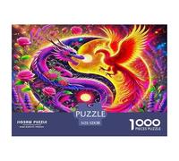 Yin-yang 1000 Piece Jigsaw Puzzles Fun Challenging Modern Yin-Yang's Harmonious Duality for Family Activity Game for The Whole Gifts Suitable for Children & People Aged 14+ 52x38cm/1000pcs
