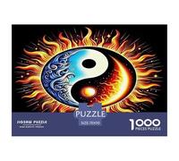 Yin-yang 1000 Piece Jigsaw Puzzles Fun Challenging Modern Yin-Yang's Harmonious Duality Puzzles Game for The Whole Gifts Suitable for Children & People Aged 14+ 70x50cm/1000pcs