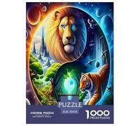 Yin-yang 1000 Piece Jigsaw Puzzles Fun Challenging Modern Yin-Yang's Harmonious Duality Puzzles Game Beautiful Decoration for Adults And Kids Age 70x50cm/1000pcs