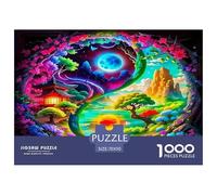 Yin-yang 1000 Pieces Jigsaw Puzzles with Paper Art Creativity & Gift Giving Adults Or Families Fit Fun Challenges 70x50cm/1000pcs