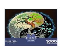 Yin-yang 1000 Pieces Jigsaw Puzzles with Paper Art Creativity & Gift Giving Adults Or Families Fit Fun Challenges 38x26cm/1000pcs