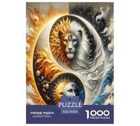 Yin-yang 1000 Pieces Jigsaw Puzzles with Paper Art Creativity & Gift Giving Families Fit Fun Challenges 70x50cm/1000pcs